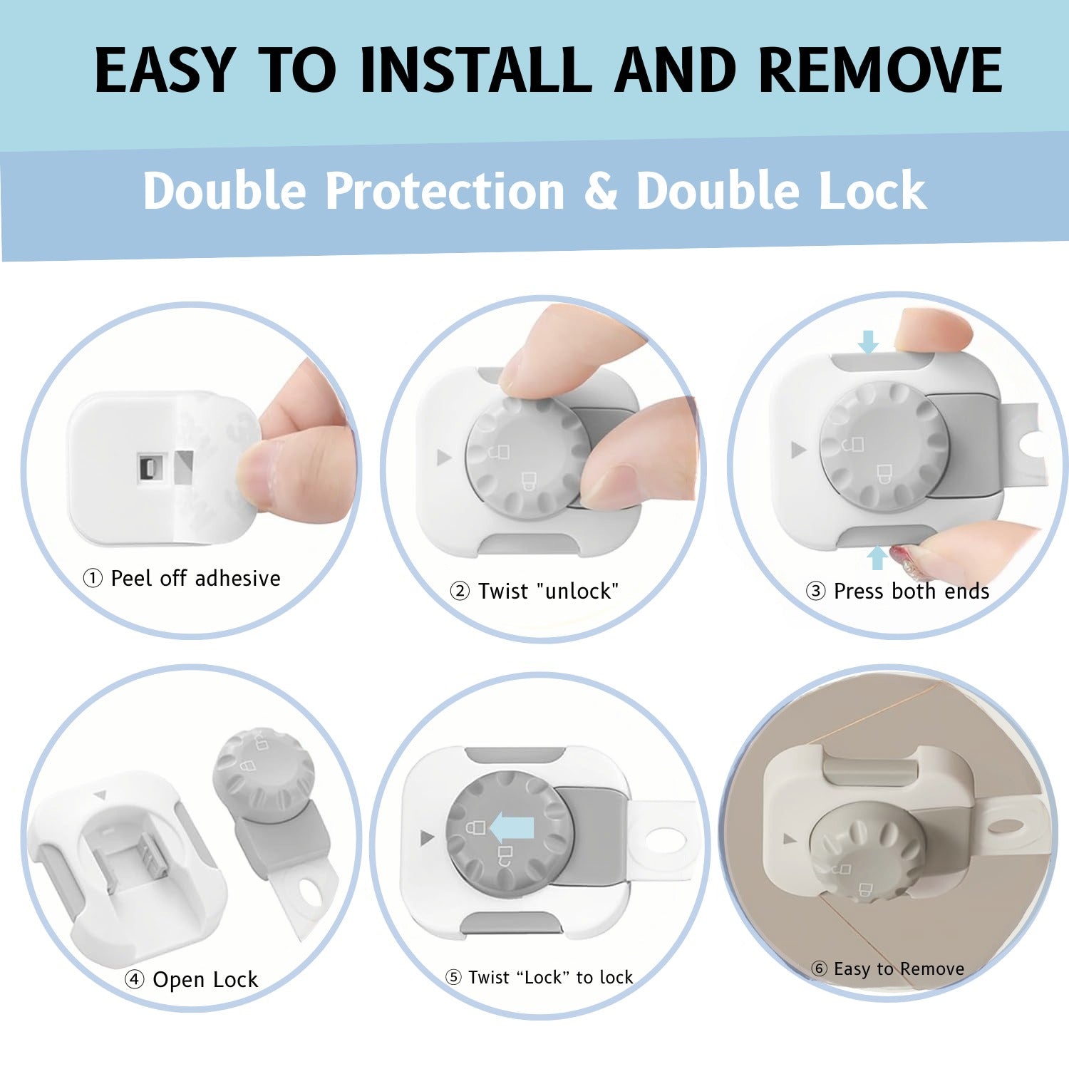 Child Safety Lock 6 Per Pack